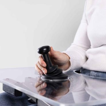 This is a photo of an All-round Joystick mounted in a tabletop